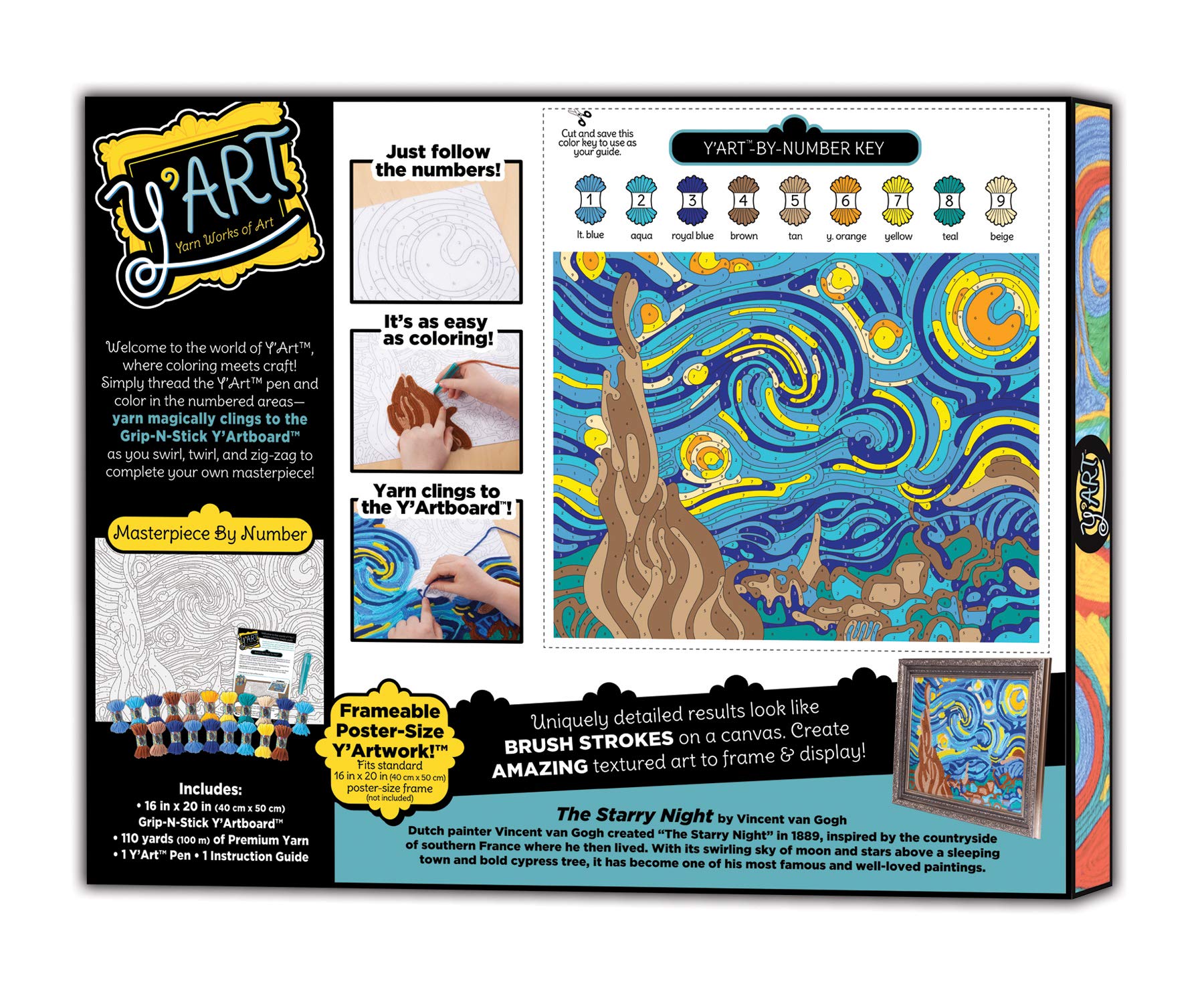 Amazon.co.jp: Y'Art Masterpiece - Vangohによる星月夜、マルチカラー